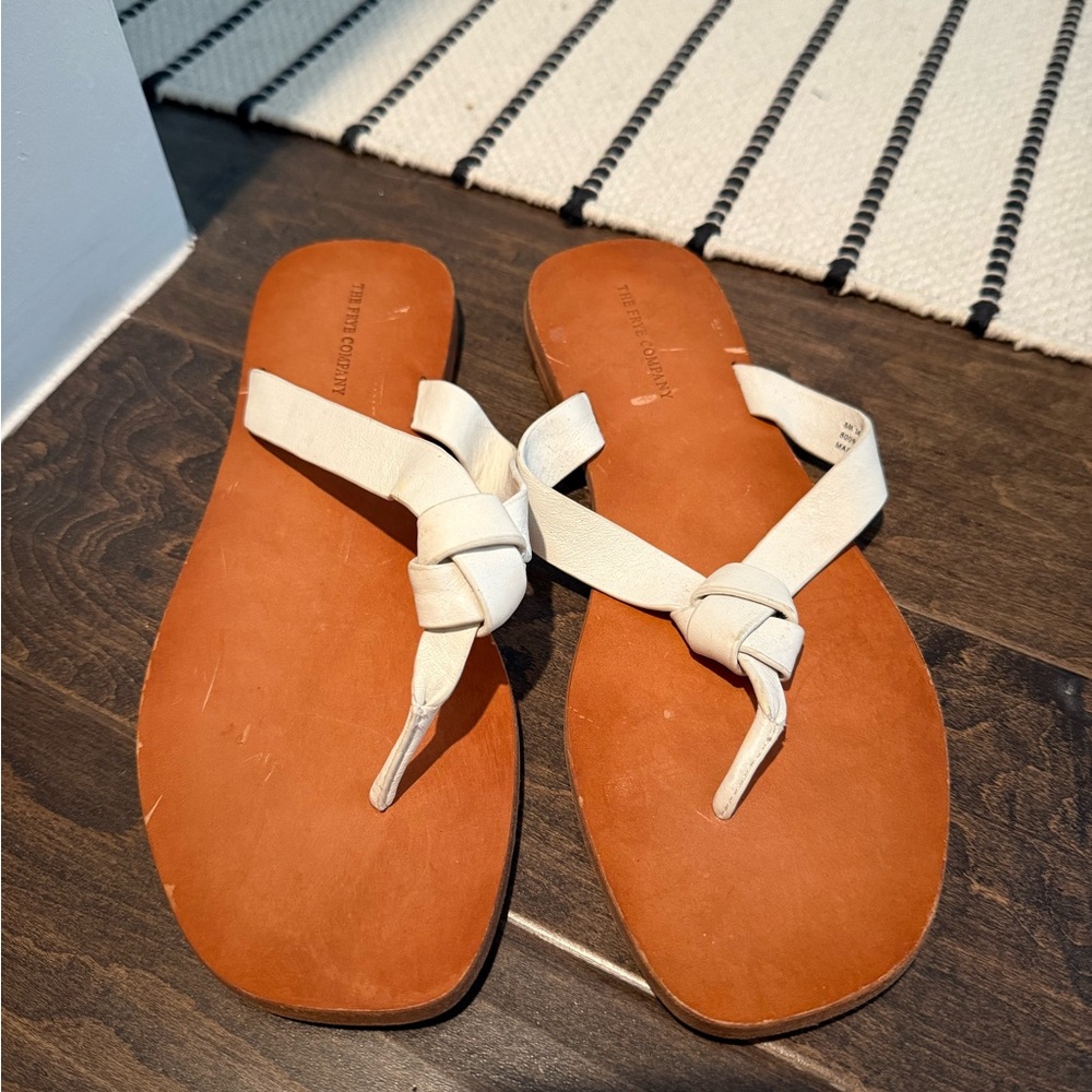 Frye Women's White Leather Sandals